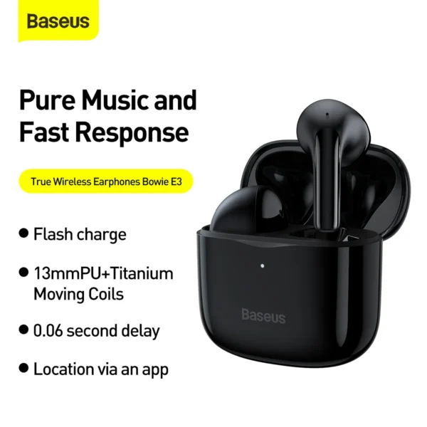 Baseus TWS E3 True Wireless Earphones Bluetooth 5.0 Headphones - Image 4