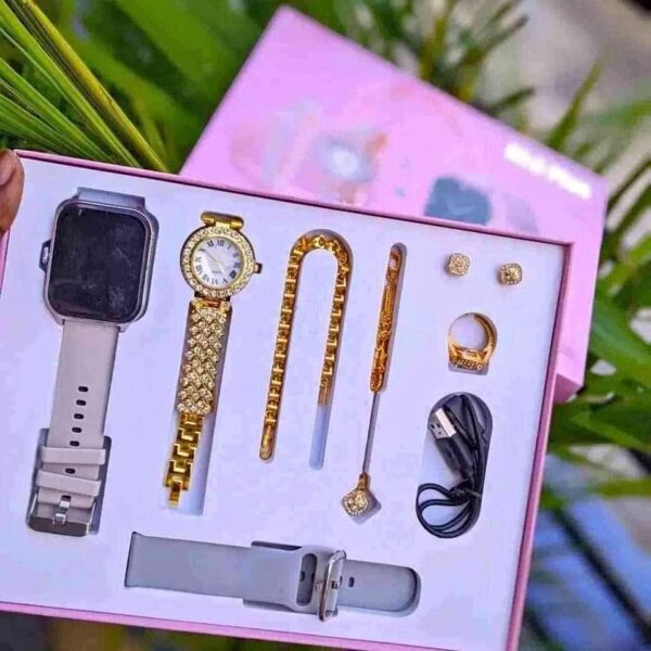 A58 Plus Smart watch 2.01inch Screen Heart Rate Band Sports Smartwatch Women 8in1 Necklace Earrings Bracelet Ring Gift - Image 6