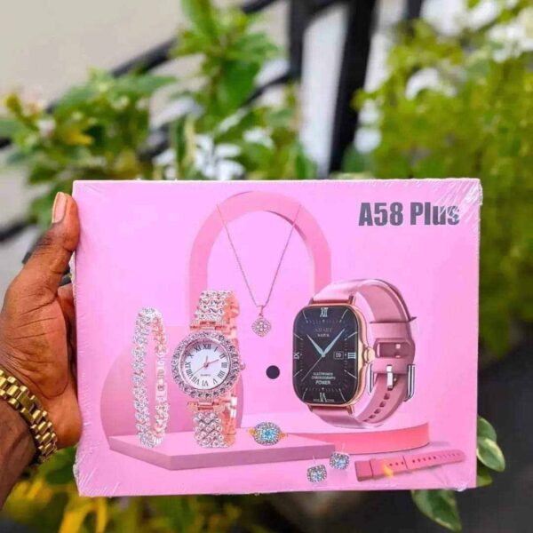 A58 Plus Smart watch 2.01inch Screen Heart Rate Band Sports Smartwatch Women 8in1 Necklace Earrings Bracelet Ring Gift - Image 3