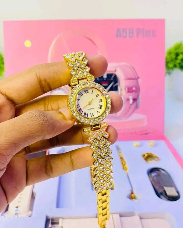 A58 Plus Smart watch 2.01inch Screen Heart Rate Band Sports Smartwatch Women 8in1 Necklace Earrings Bracelet Ring Gift - Image 4